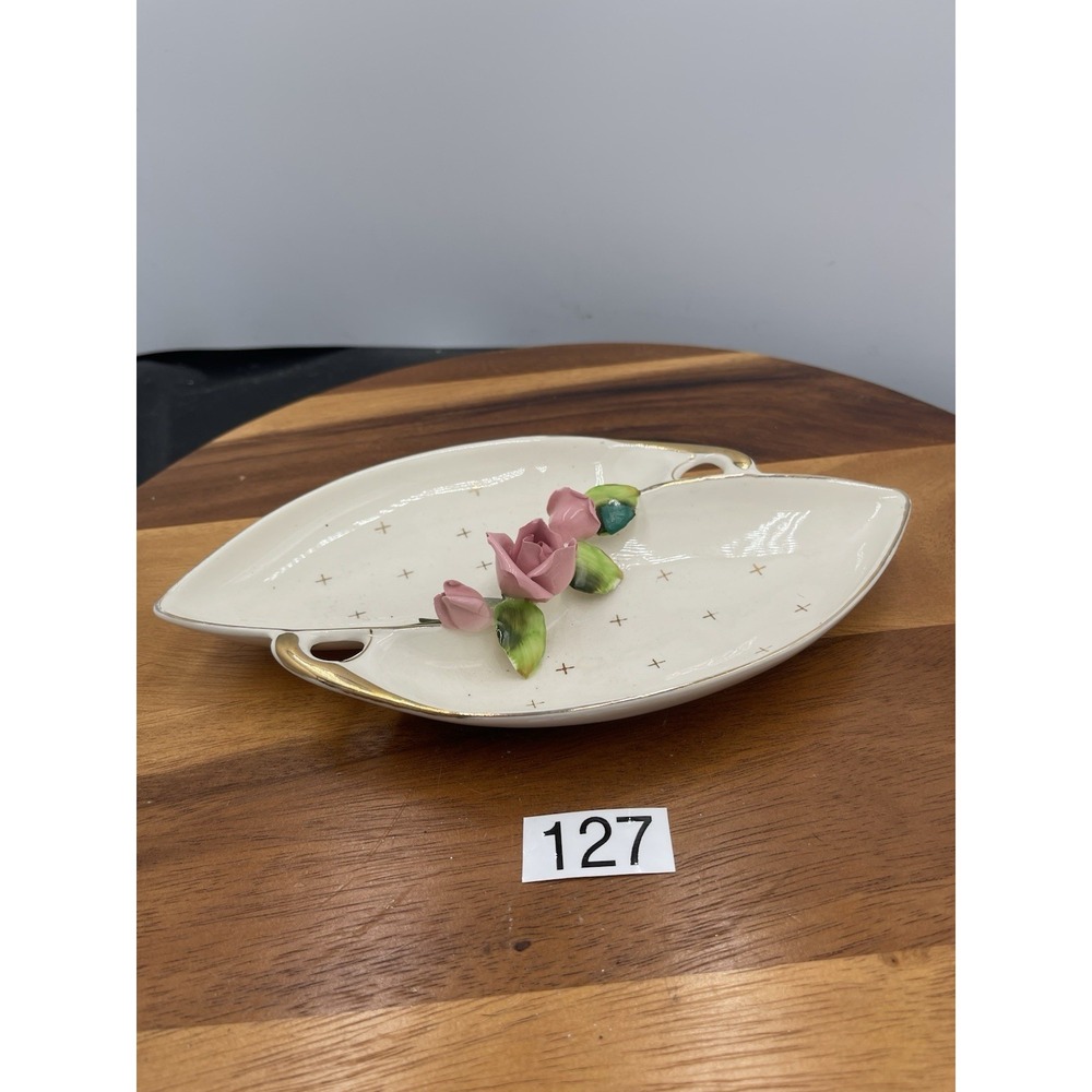 VNTG Lefton‎ Dbl Trinket Dish